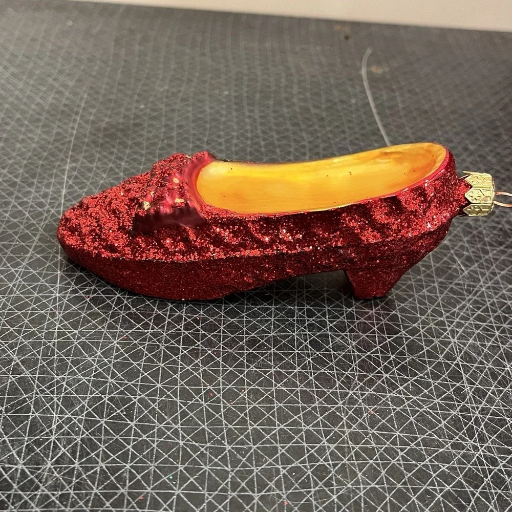 Christopher Radko Wizard‎ Of Oz Blown Glass Ornaments RUBY SLIPPERS (One) *Read!